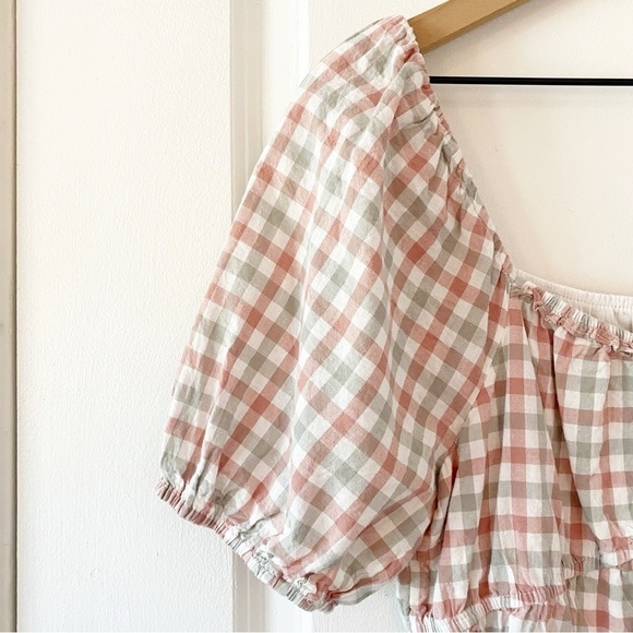 VERY J Plaid Midi Dress Size Large Cottagecore Easter - Picture 5 of 10